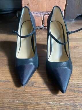 Marc Fisher Black Pointed Mary Jane Heels